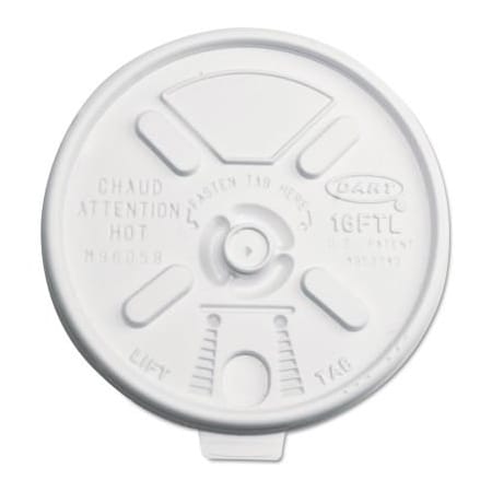 United Stationers Supply Dart Lift n' Lock Hot Drink Cup Lids For 12 oz to 24 oz Cups, Translucent, Pack of 1000 16FTL